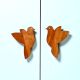 Handcrafted Acacia Wood Birdie Handle Pair
